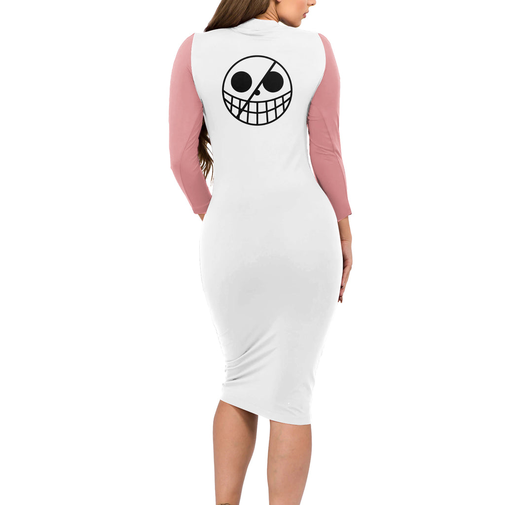 Donquixote Doflamingo - One Piece Anime Long Sleeve Bodycon Dress