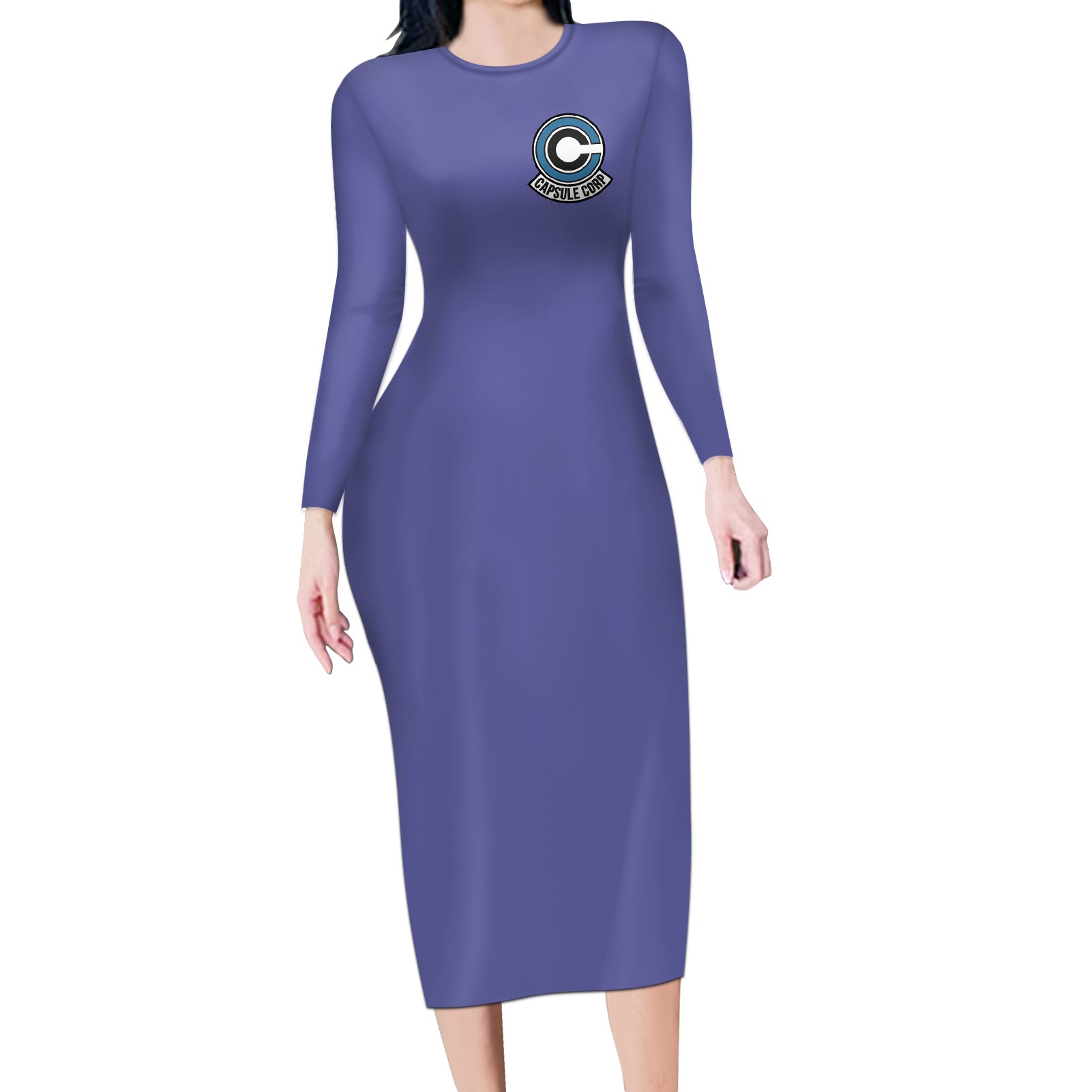 Capsule Corp - Dragon Ball Anime Long Sleeve Bodycon Dress
