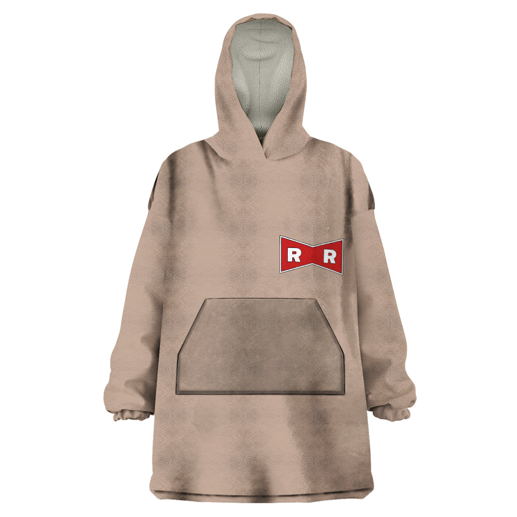 Red Ribbon Army Wearable Blanket Hoodie
