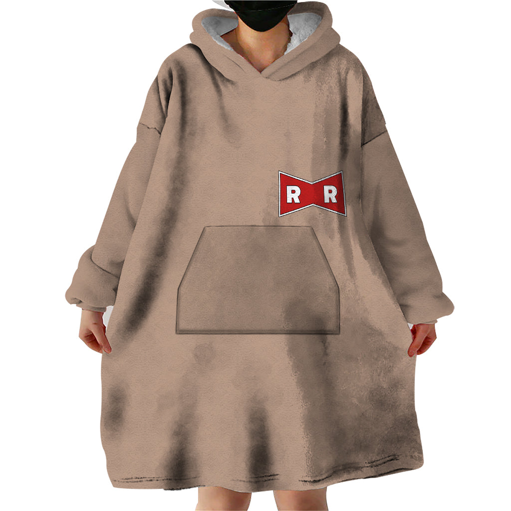 Red Ribbon Army Wearable Blanket Hoodie