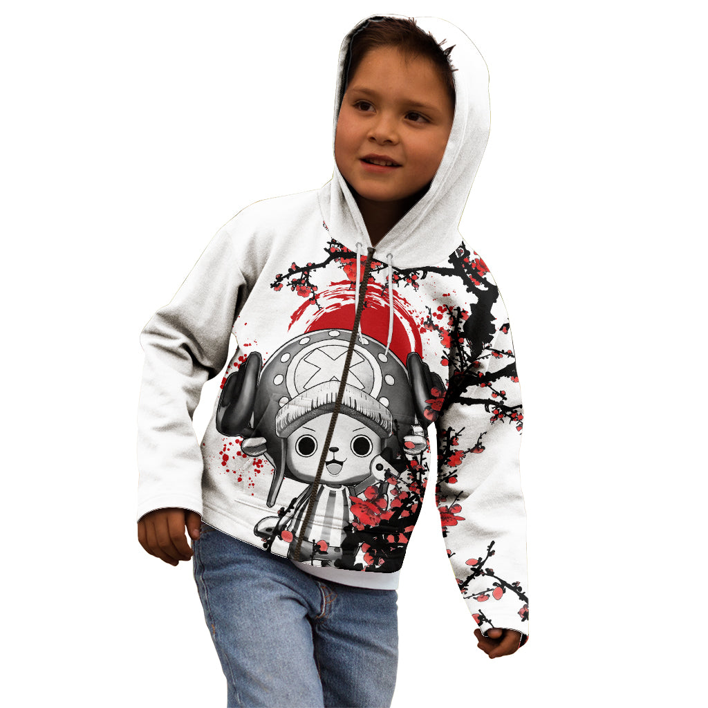 Red Tony Chopper Kid Hoodie Japan Style One Piece Anime