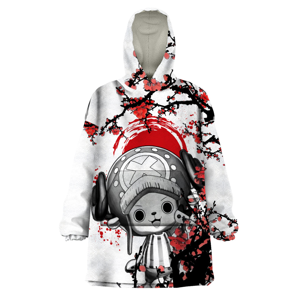 Red Tony Chopper Wearable Blanket Hoodie Japan Style One Piece Anime
