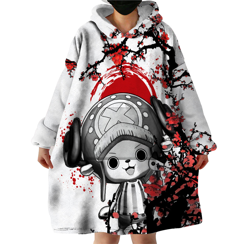 Red Tony Chopper Wearable Blanket Hoodie Japan Style One Piece Anime