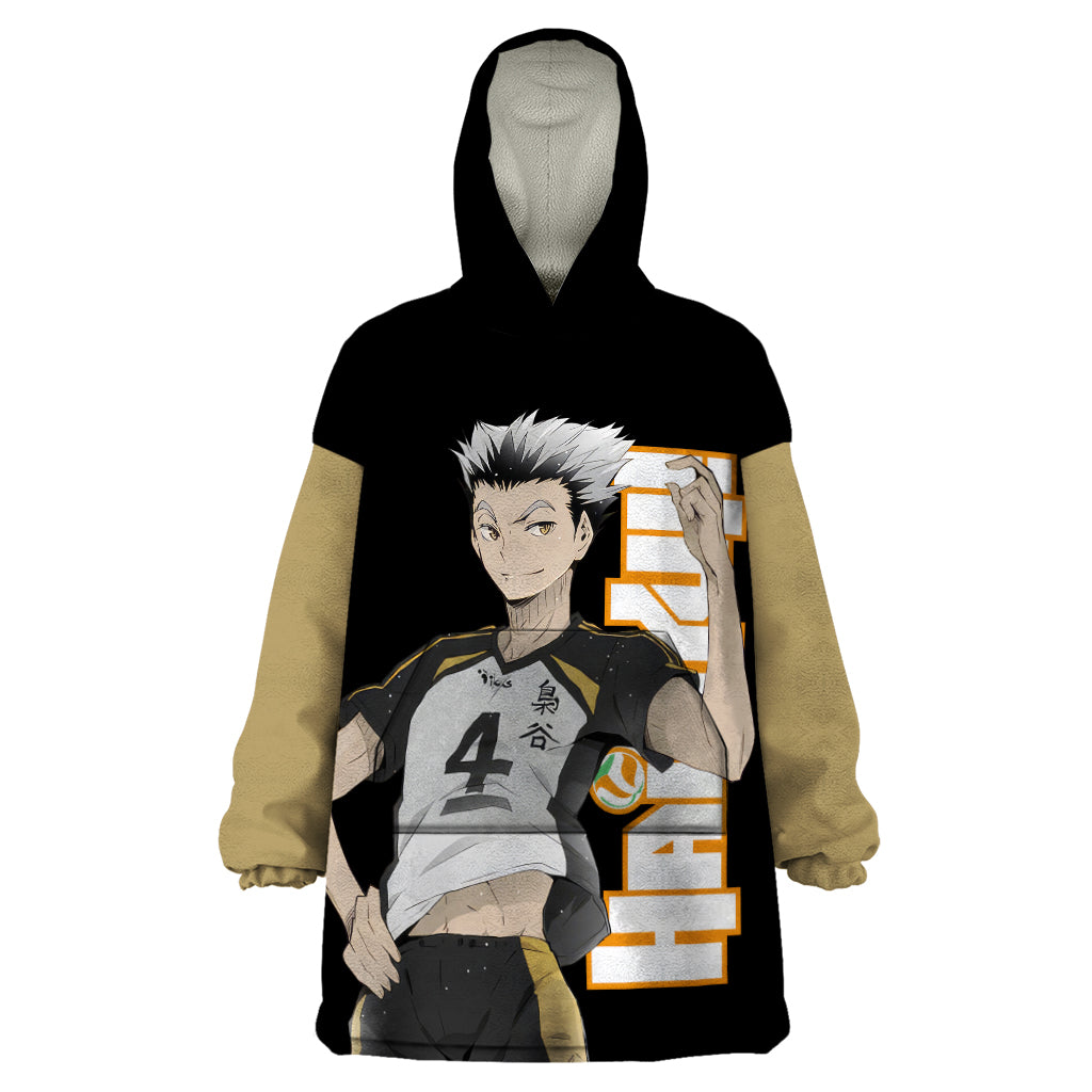 Fukurodani Kotaro Bokuto Wearable Blanket Hoodie Haikyu