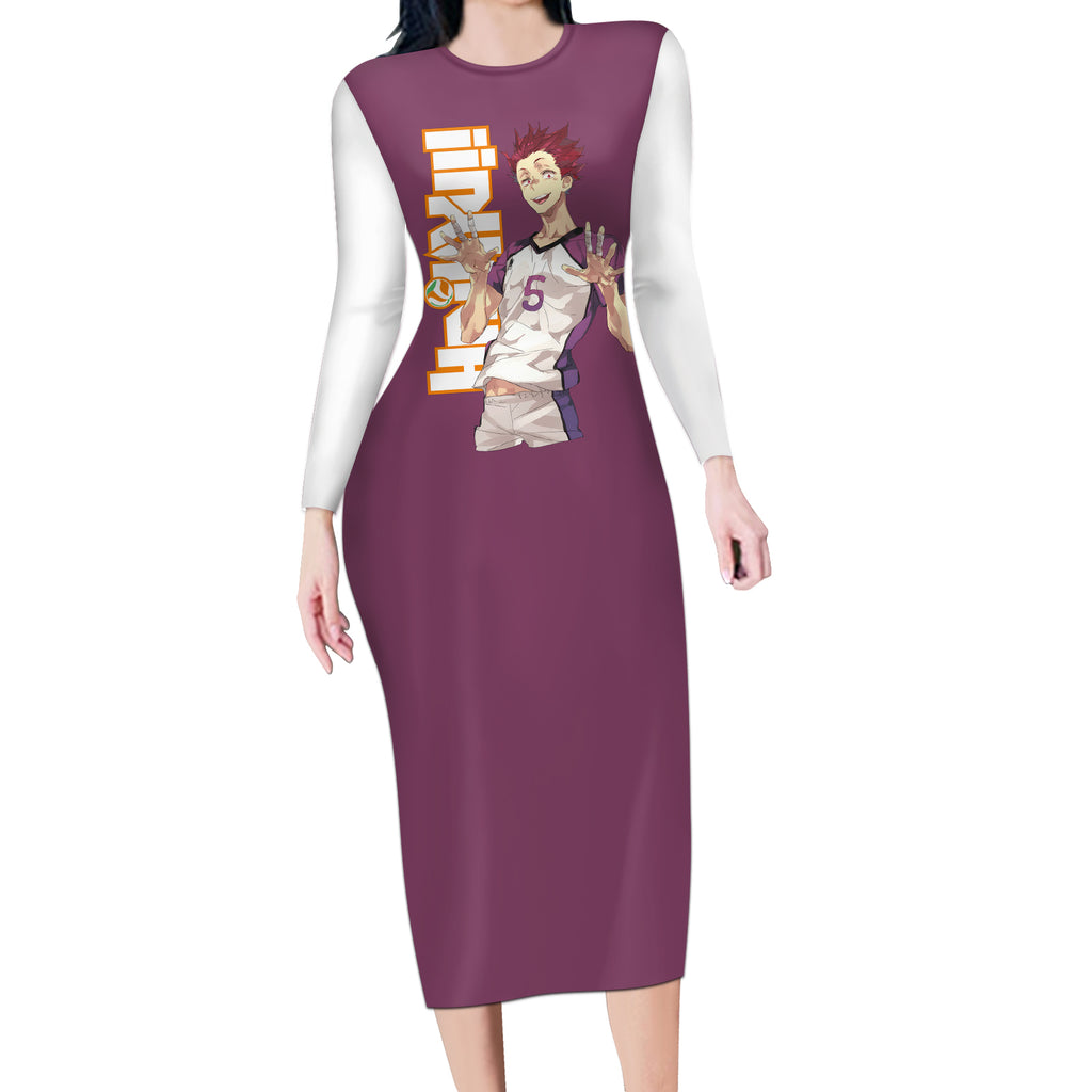 Shiratorizawa Satori Tendo Long Sleeve Bodycon Dress Haikyu
