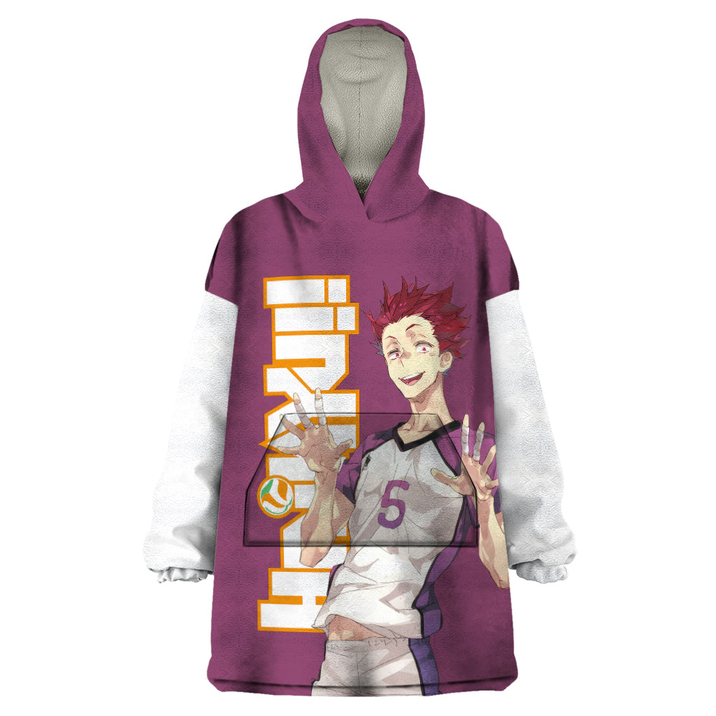 Shiratorizawa Satori Tendo Wearable Blanket Hoodie Haikyu