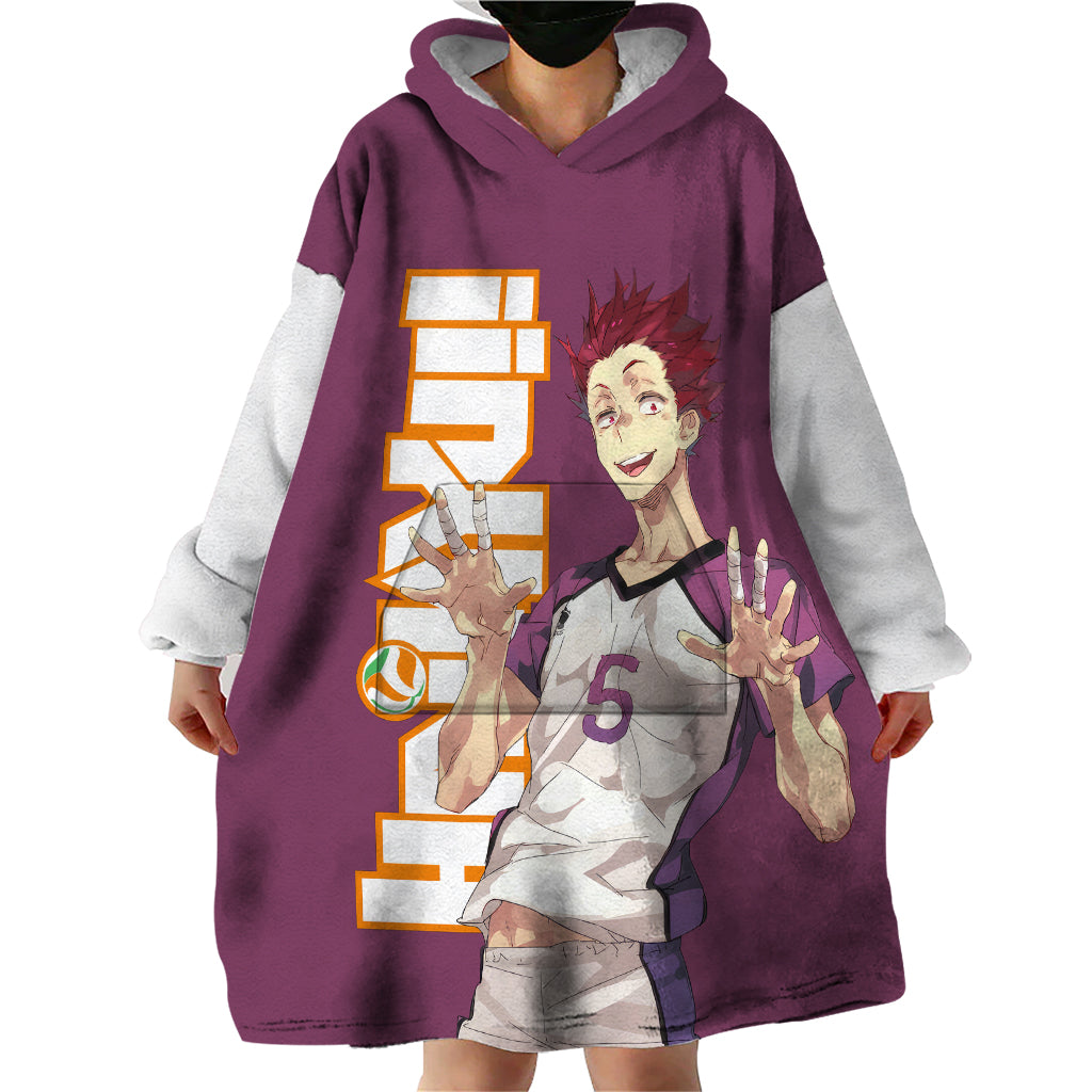 Shiratorizawa Satori Tendo Wearable Blanket Hoodie Haikyu