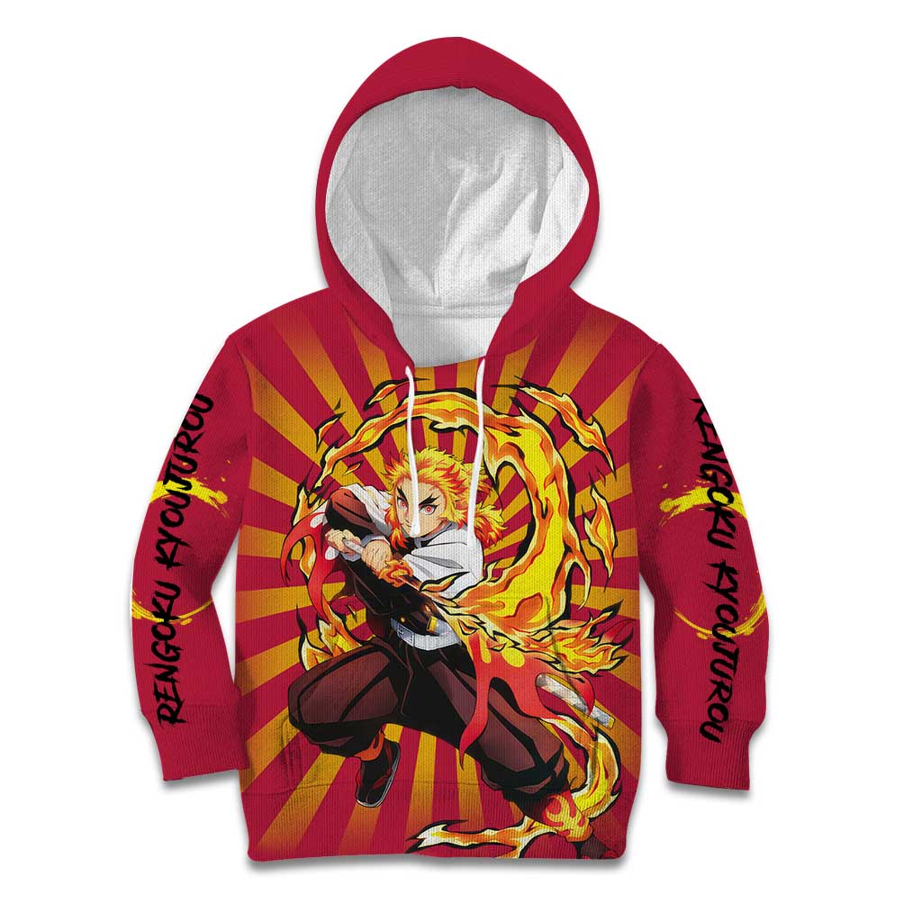 Rengoku - Demon Slayer Kid Hoodie Anime Style