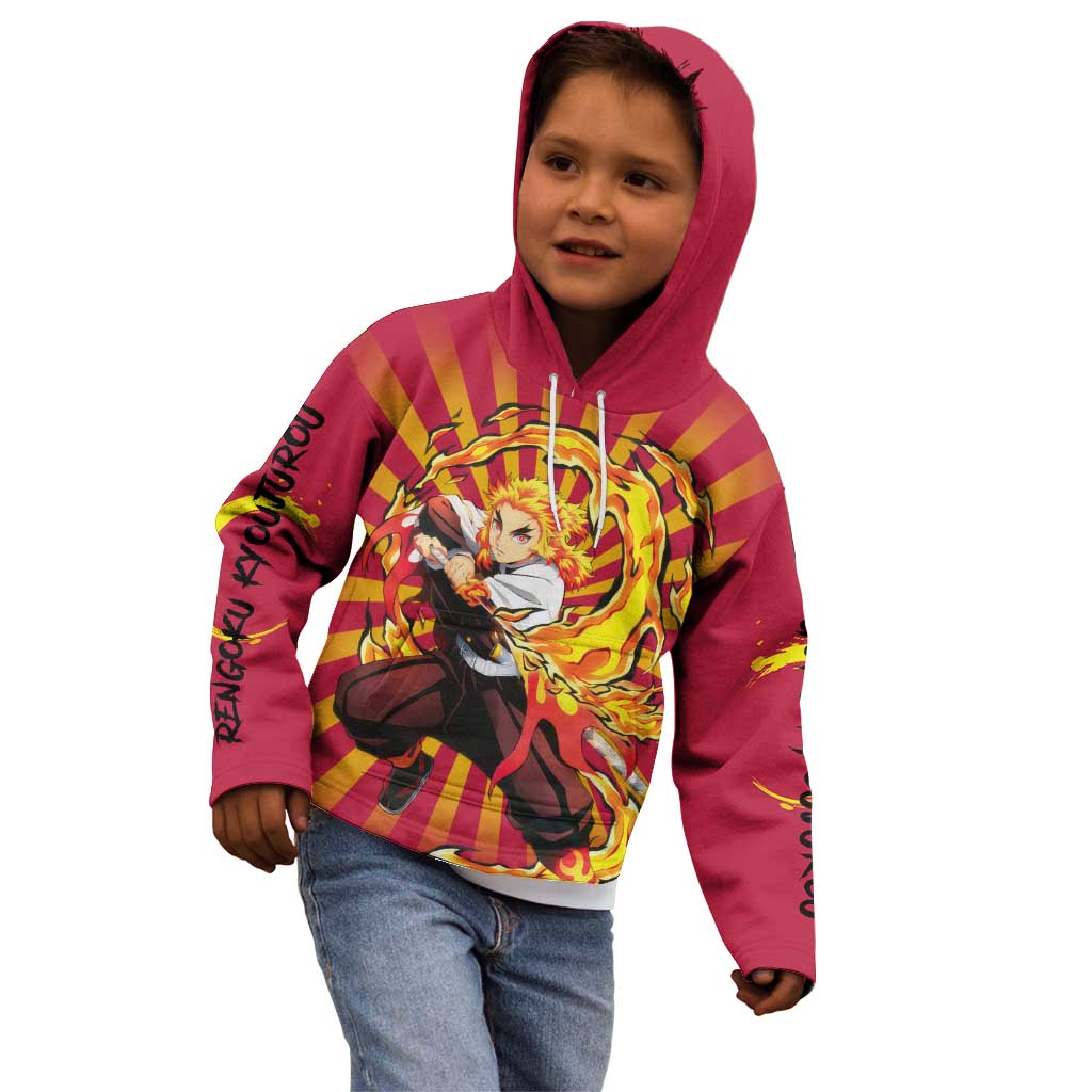 Rengoku - Demon Slayer Kid Hoodie Anime Style