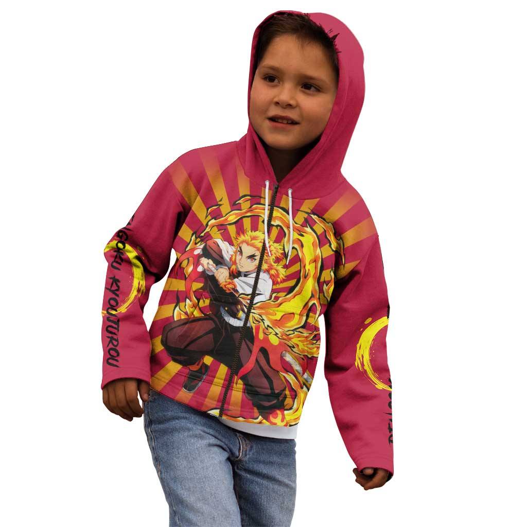 Rengoku - Demon Slayer Kid Hoodie Anime Style