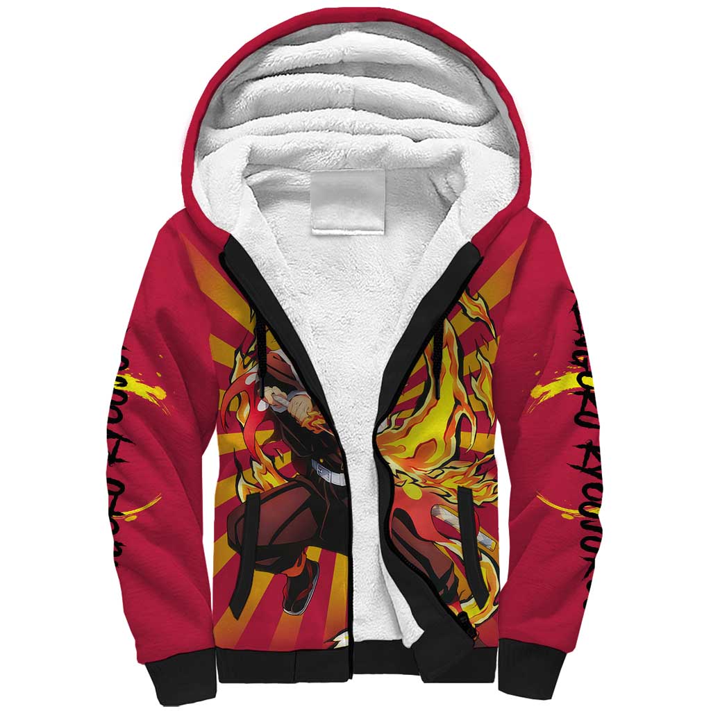Rengoku - Demon Slayer Sherpa Hoodie Anime Style