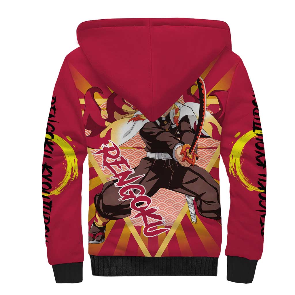 Rengoku - Demon Slayer Sherpa Hoodie Anime Style