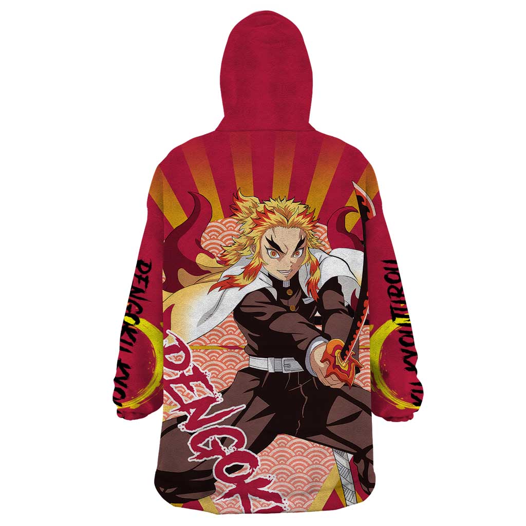 Rengoku - Demon Slayer Wearable Blanket Hoodie Anime Style