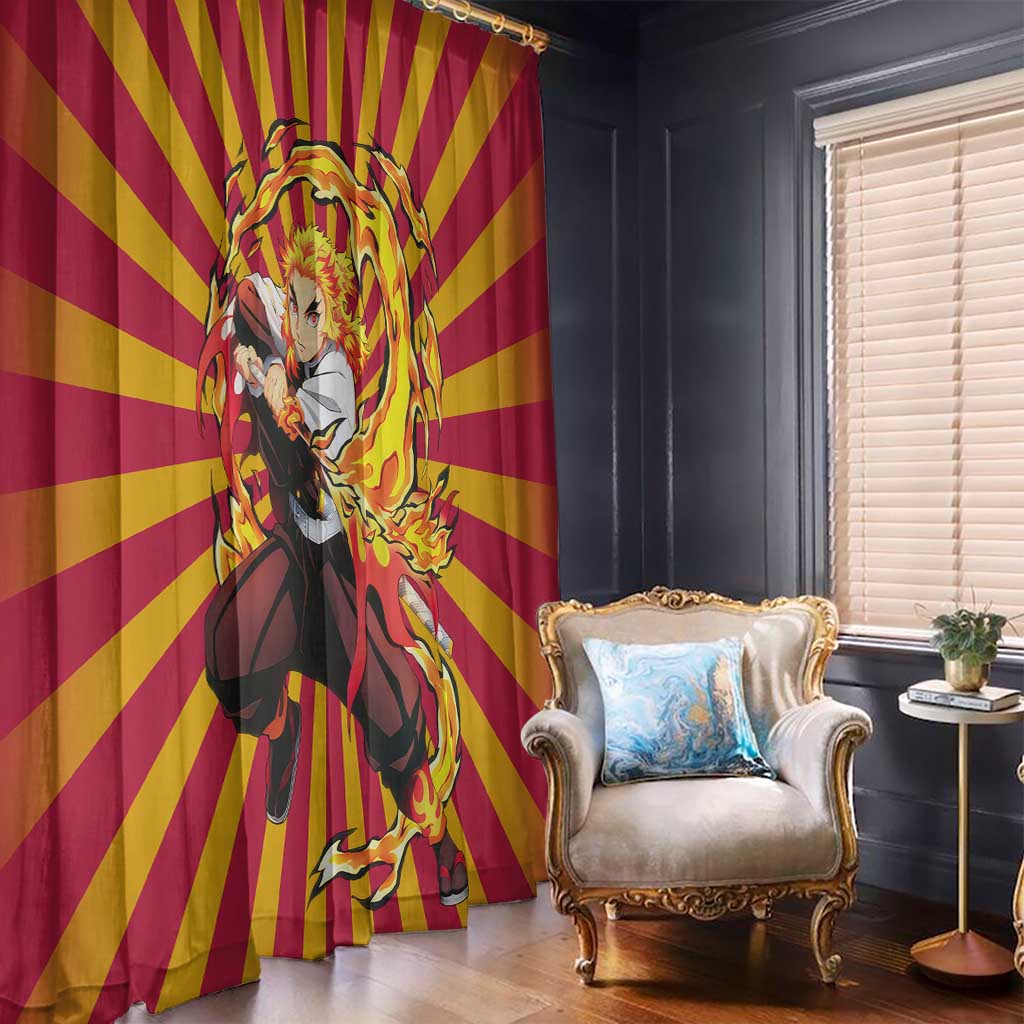Rengoku - Demon Slayer Window Curtain Anime Style