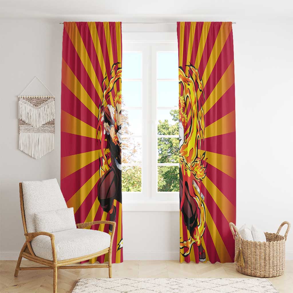 Rengoku - Demon Slayer Window Curtain Anime Style