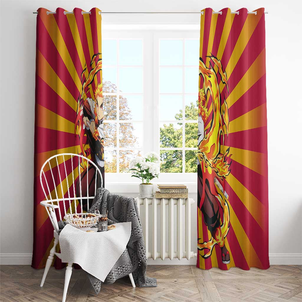 Rengoku - Demon Slayer Window Curtain Anime Style