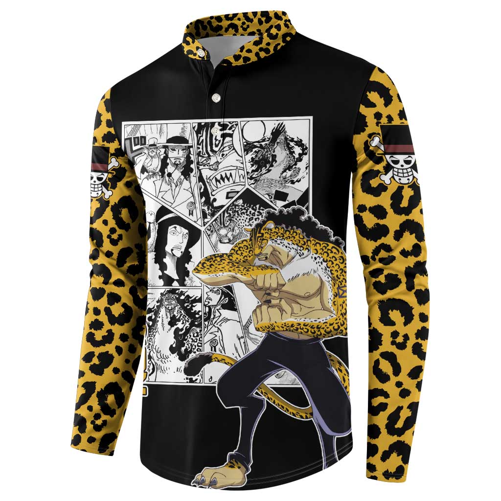 Rob Lucci - One Piece Button Sweatshirt Anime Mix Pattern Style