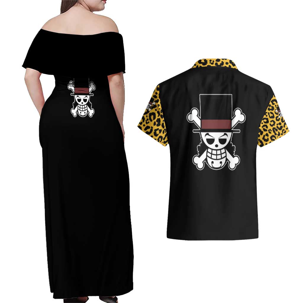 Rob Lucci - One Piece Couples Matching Off Shoulder Maxi Dress and Hawaiian Shirt Anime Mix Pattern Style