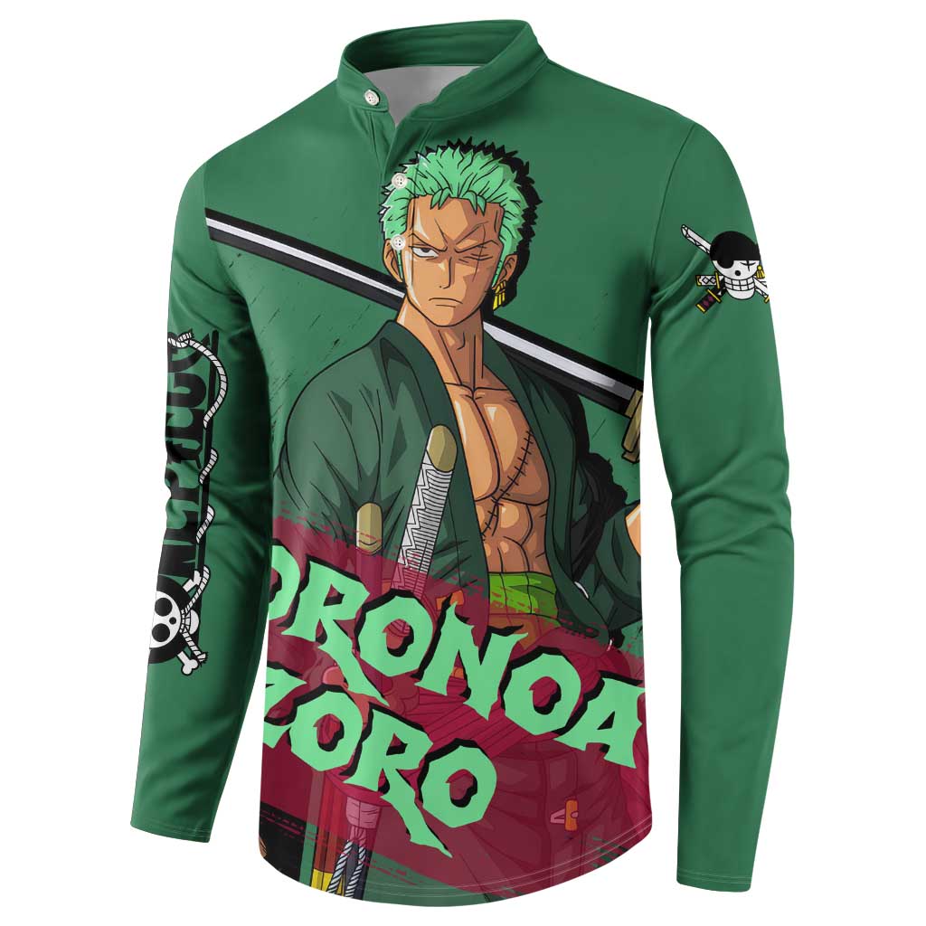 Roronoa Zoro - One Piece Button Sweatshirt Anime Style