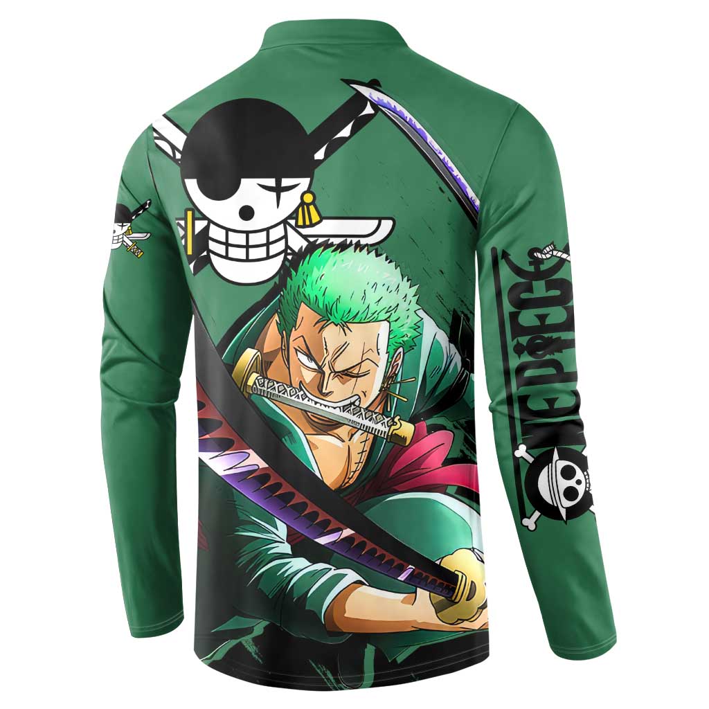 Roronoa Zoro - One Piece Button Sweatshirt Anime Style