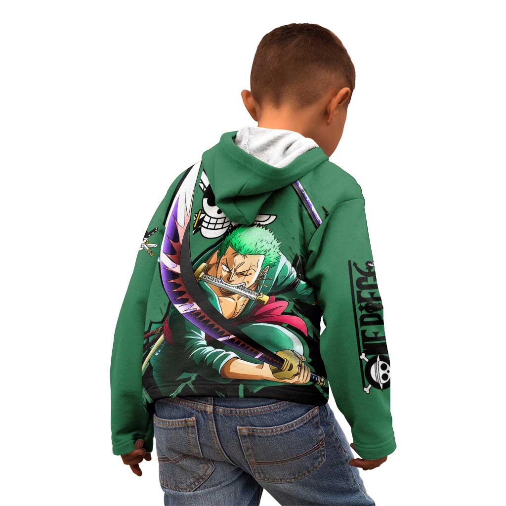 Roronoa Zoro - One Piece Kid Hoodie Anime Style
