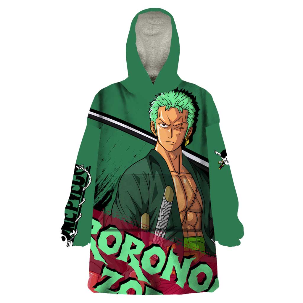 Roronoa Zoro - One Piece Wearable Blanket Hoodie Anime Style