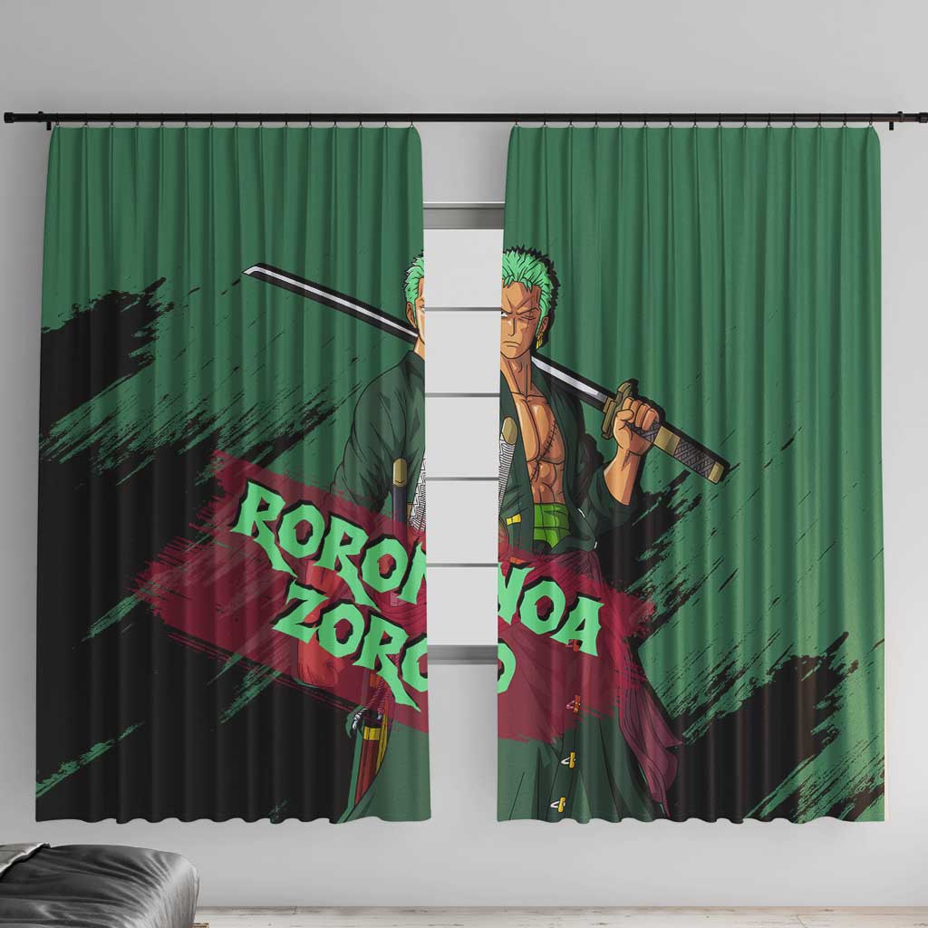 Roronoa Zoro - One Piece Window Curtain Anime Style