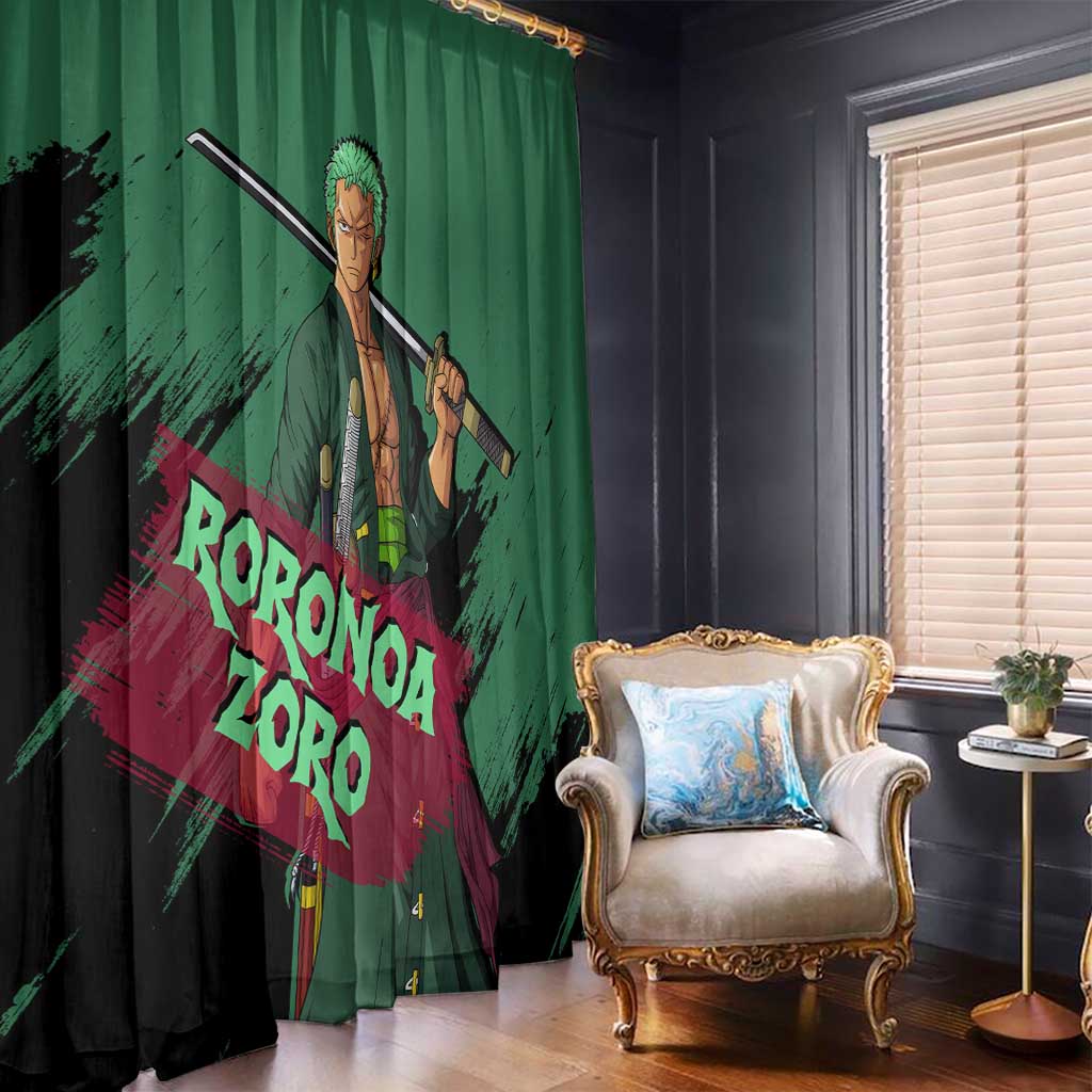 Roronoa Zoro - One Piece Window Curtain Anime Style