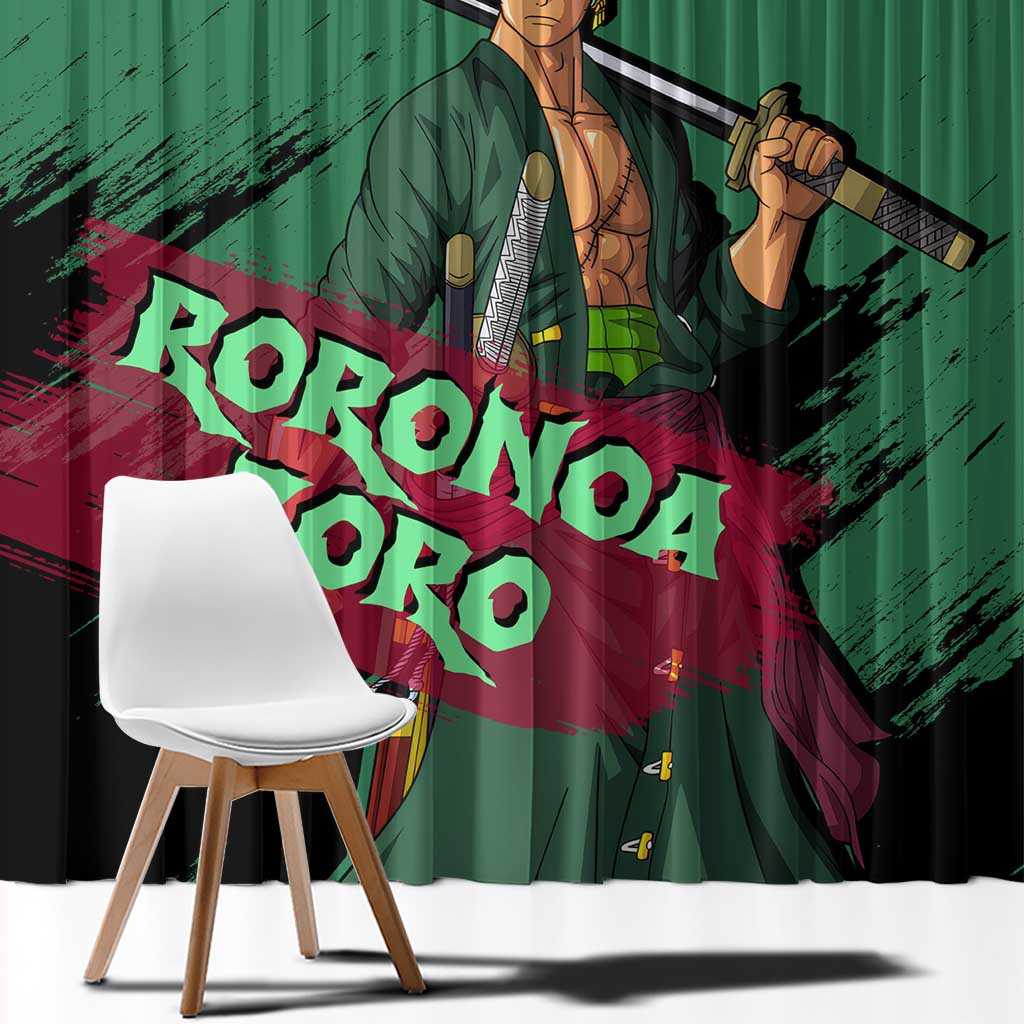 Roronoa Zoro - One Piece Window Curtain Anime Style