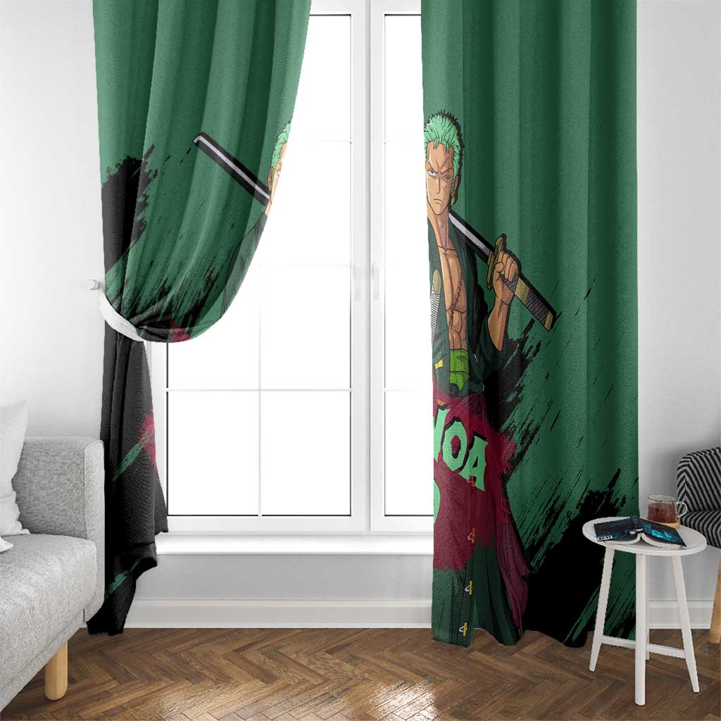 Roronoa Zoro - One Piece Window Curtain Anime Style