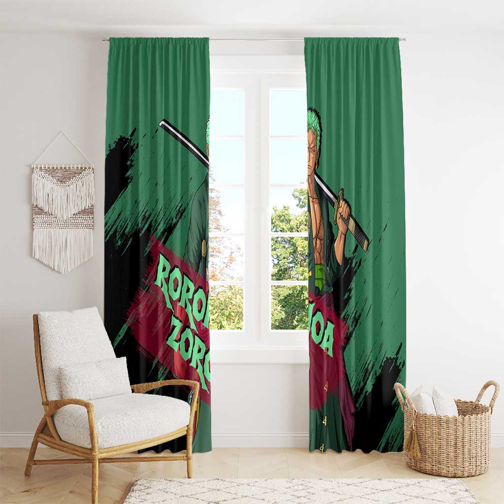 Roronoa Zoro - One Piece Window Curtain Anime Style