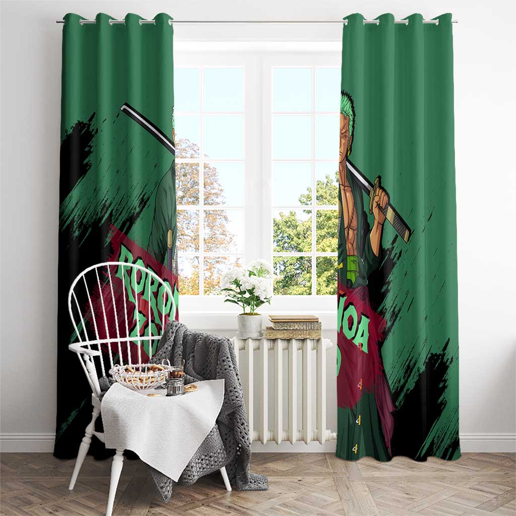 Roronoa Zoro - One Piece Window Curtain Anime Style