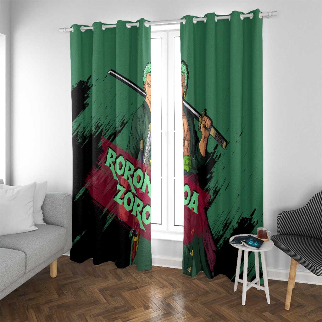Roronoa Zoro - One Piece Window Curtain Anime Style