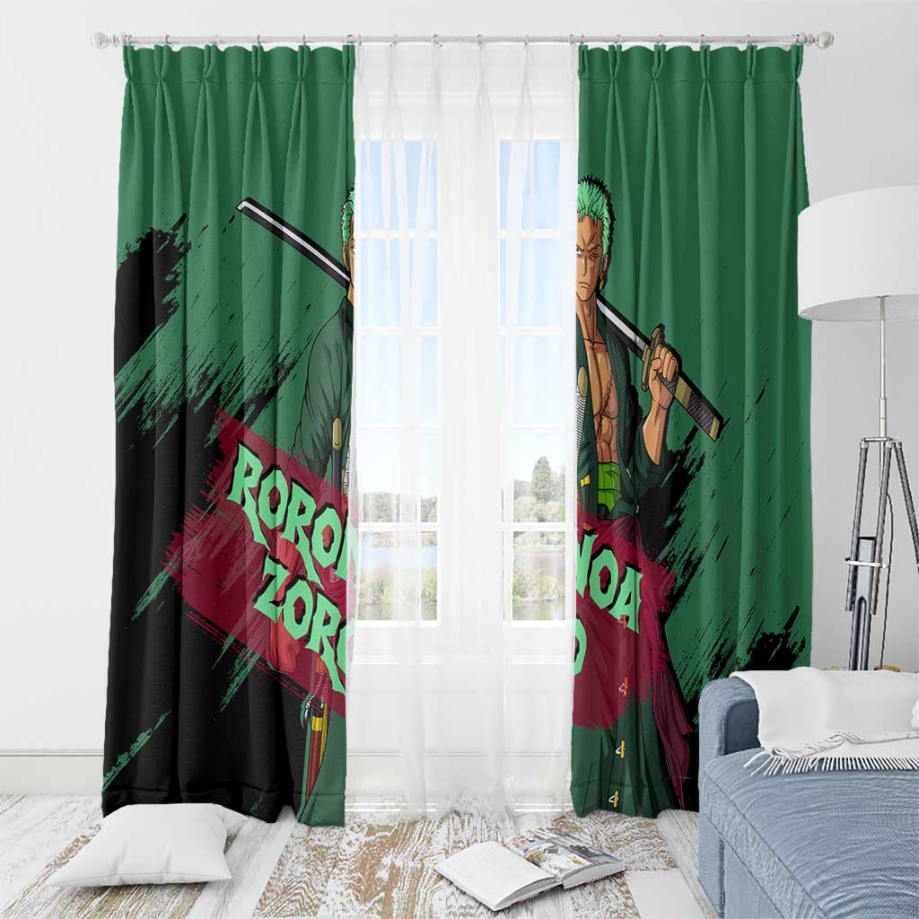 Roronoa Zoro - One Piece Window Curtain Anime Style