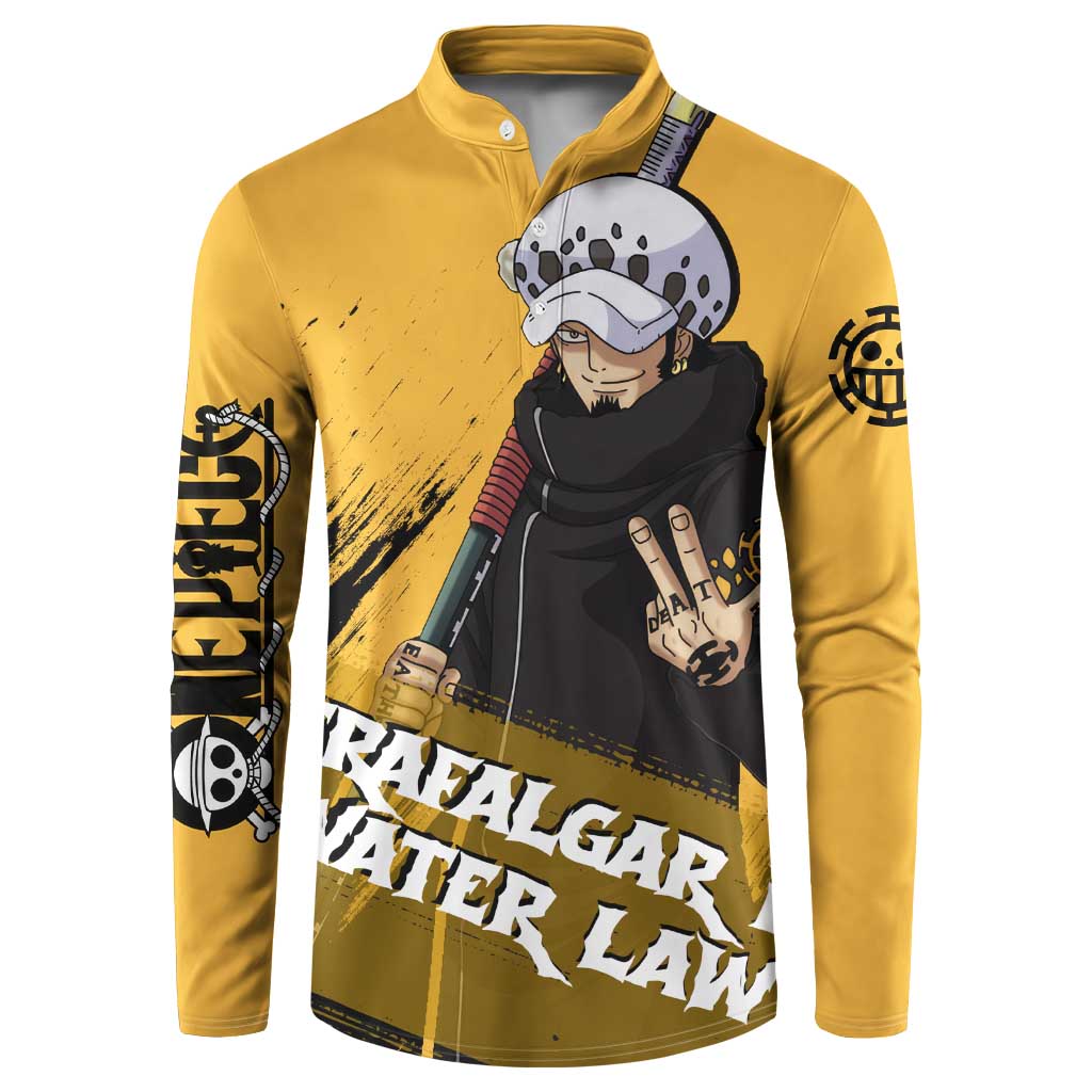 Trafalgar D. Water Law - One Piece Button Sweatshirt Anime Style