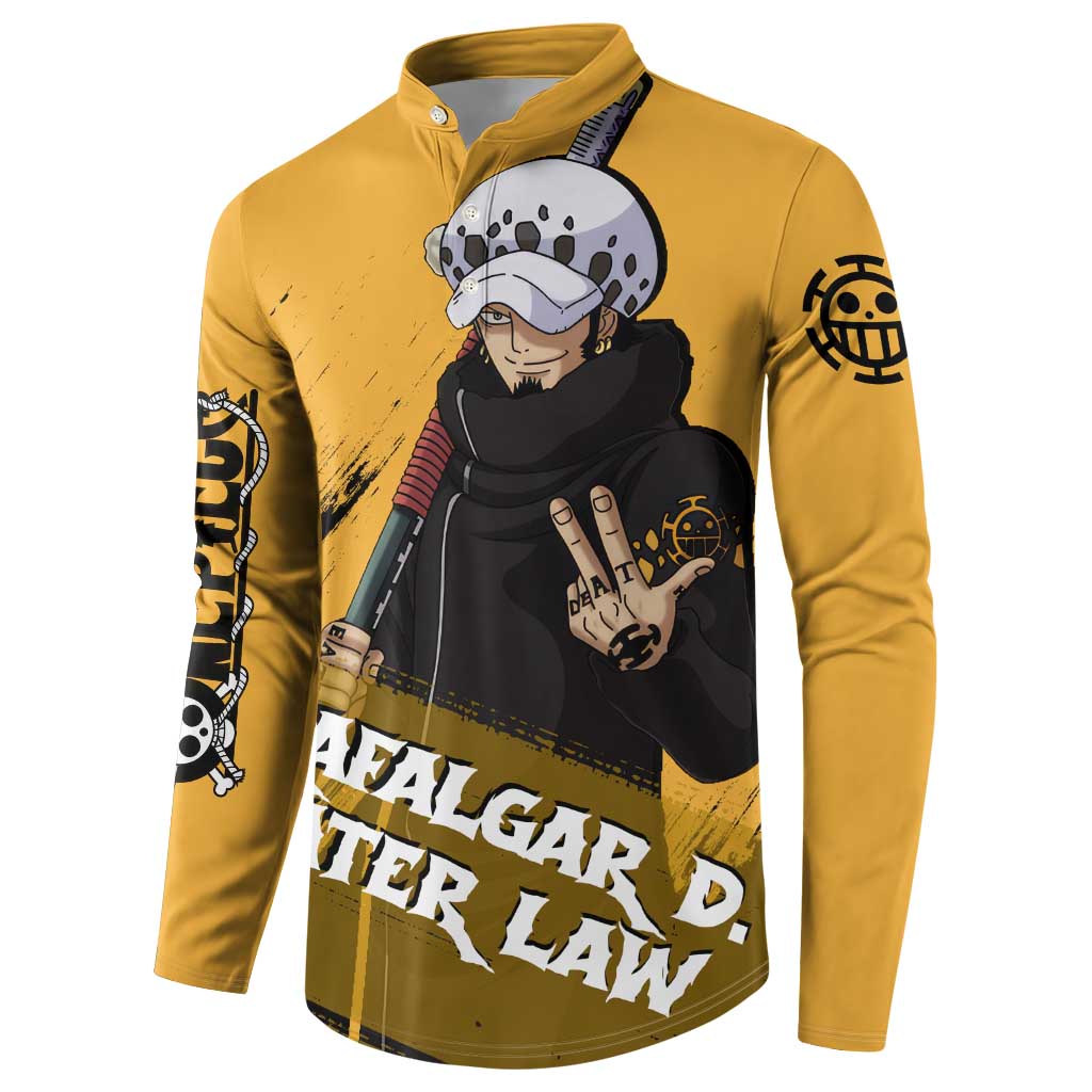 Trafalgar D. Water Law - One Piece Button Sweatshirt Anime Style
