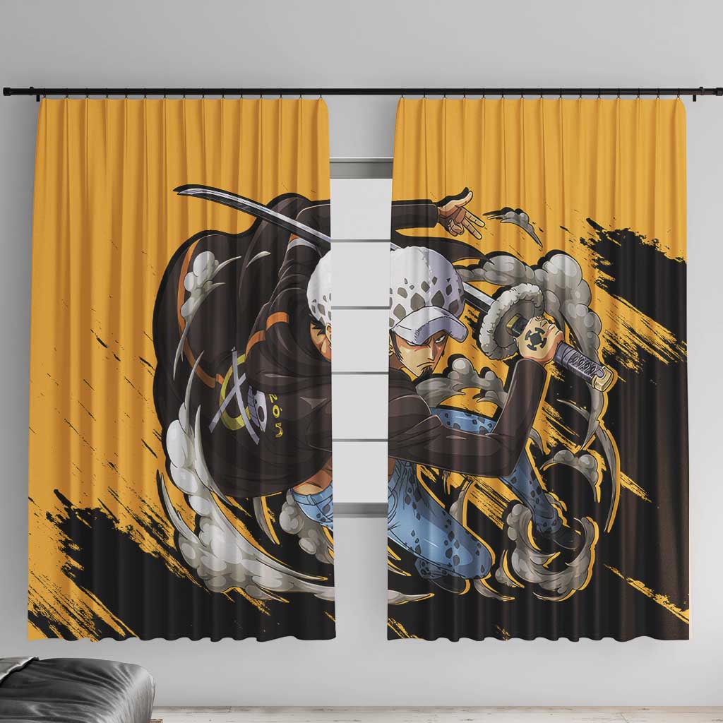 Trafalgar D. Water Law - One Piece Window Curtain Anime Style
