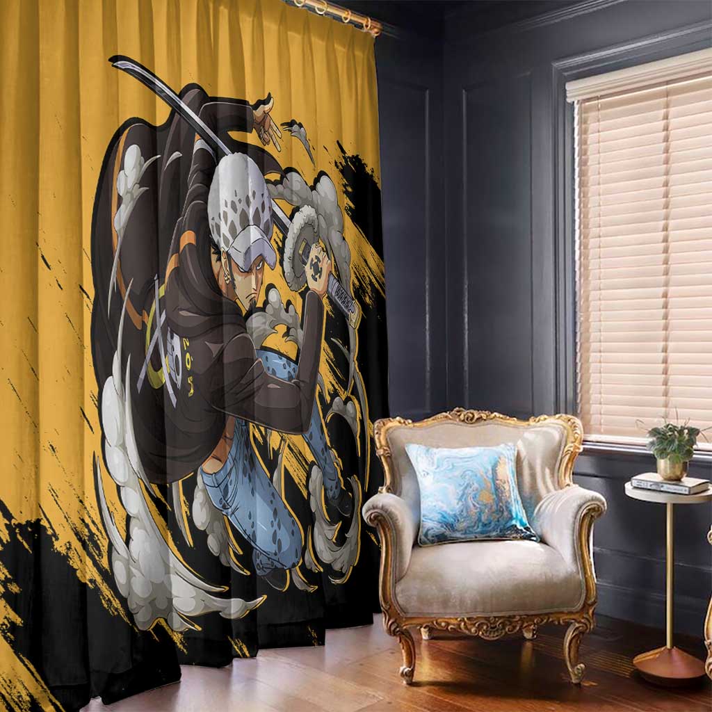 Trafalgar D. Water Law - One Piece Window Curtain Anime Style