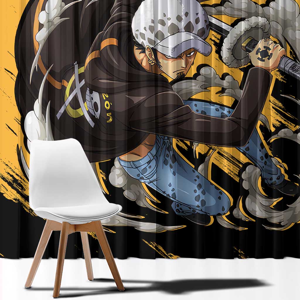 Trafalgar D. Water Law - One Piece Window Curtain Anime Style