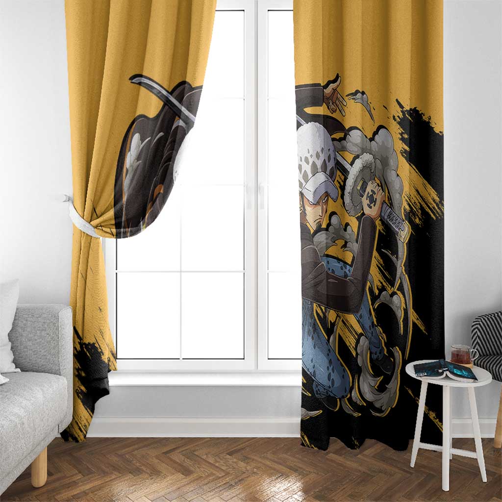 Trafalgar D. Water Law - One Piece Window Curtain Anime Style