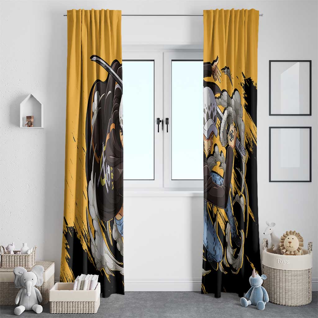 Trafalgar D. Water Law - One Piece Window Curtain Anime Style