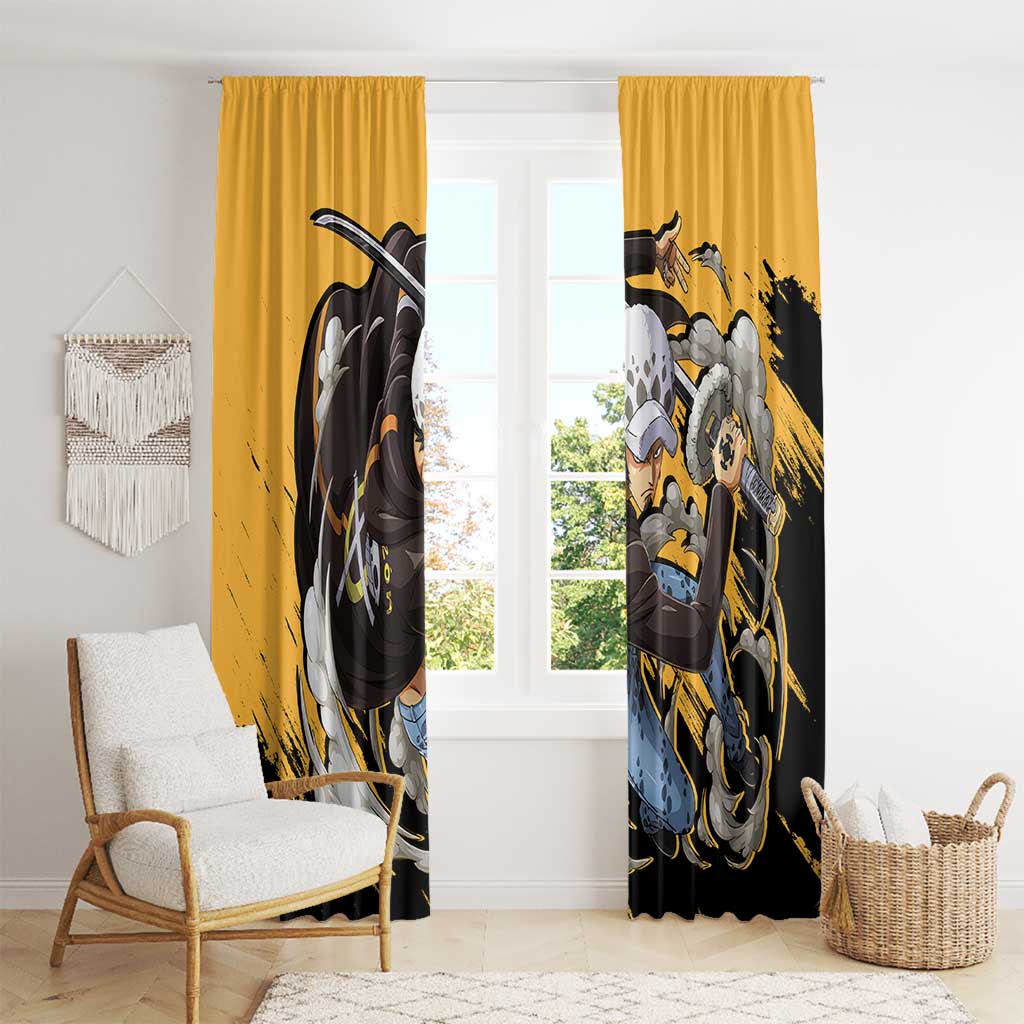 Trafalgar D. Water Law - One Piece Window Curtain Anime Style