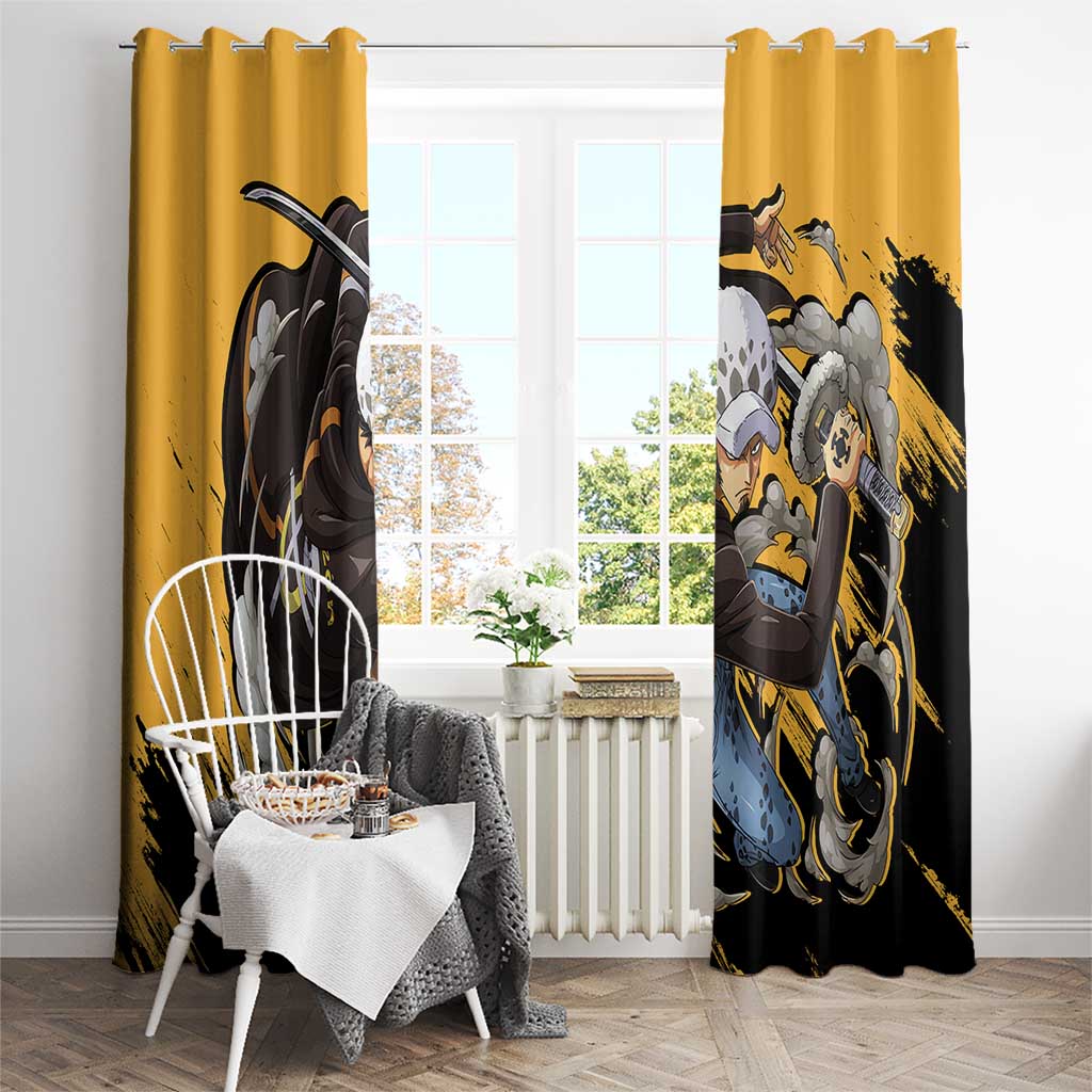 Trafalgar D. Water Law - One Piece Window Curtain Anime Style