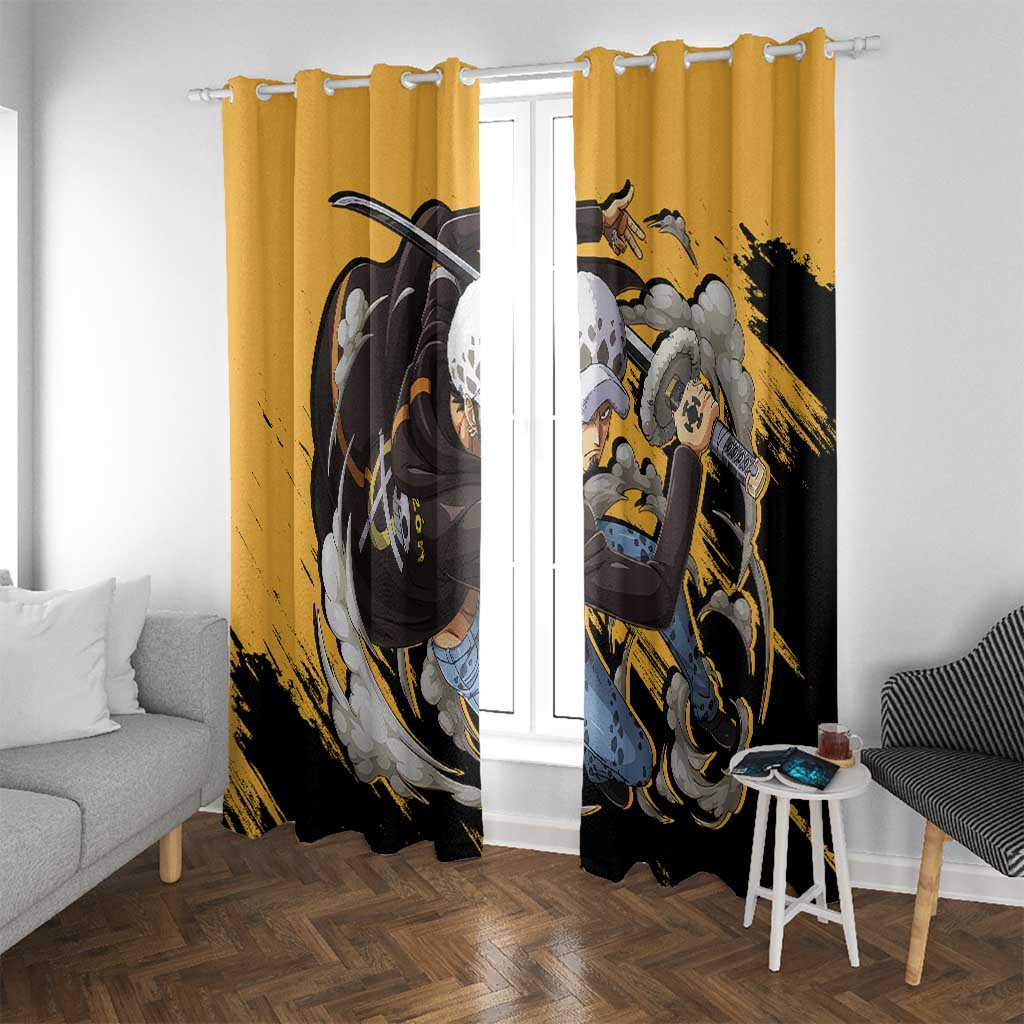 Trafalgar D. Water Law - One Piece Window Curtain Anime Style