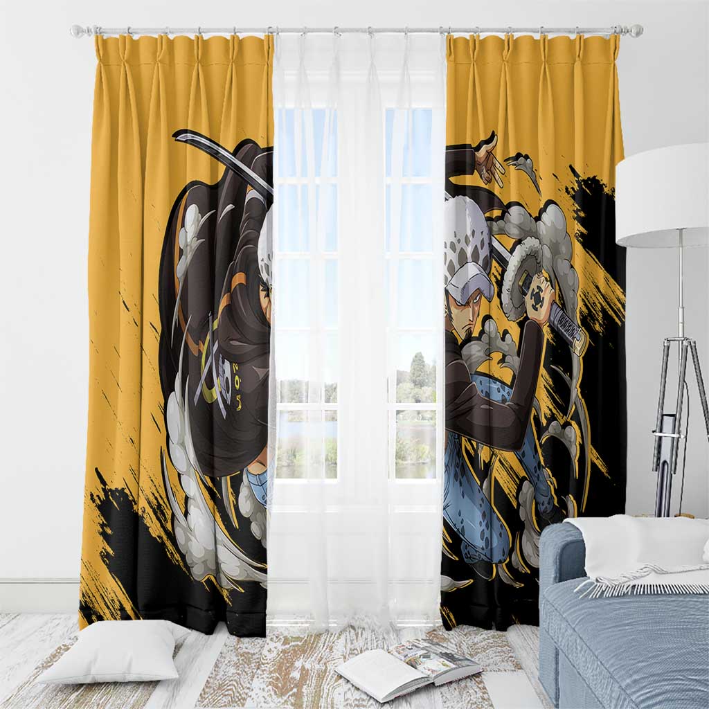 Trafalgar D. Water Law - One Piece Window Curtain Anime Style