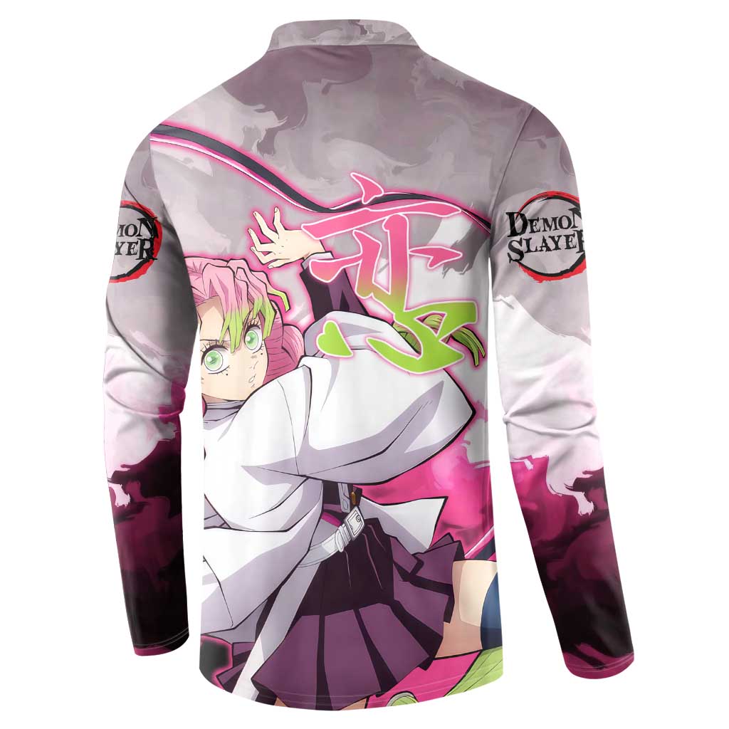 Mitsuri Kanroji - Demon Slayer Button Sweatshirt Anime Style