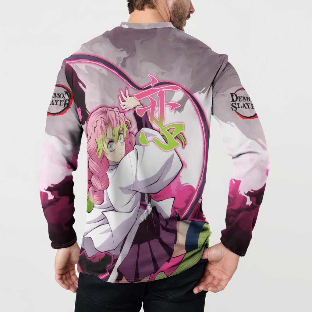 Mitsuri Kanroji - Demon Slayer Button Sweatshirt Anime Style