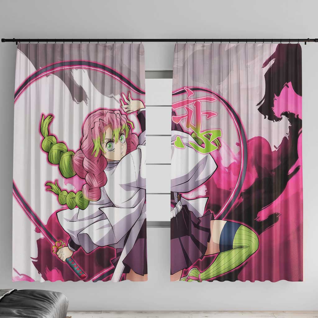 Mitsuri Kanroji - Demon Slayer Window Curtain Anime Style