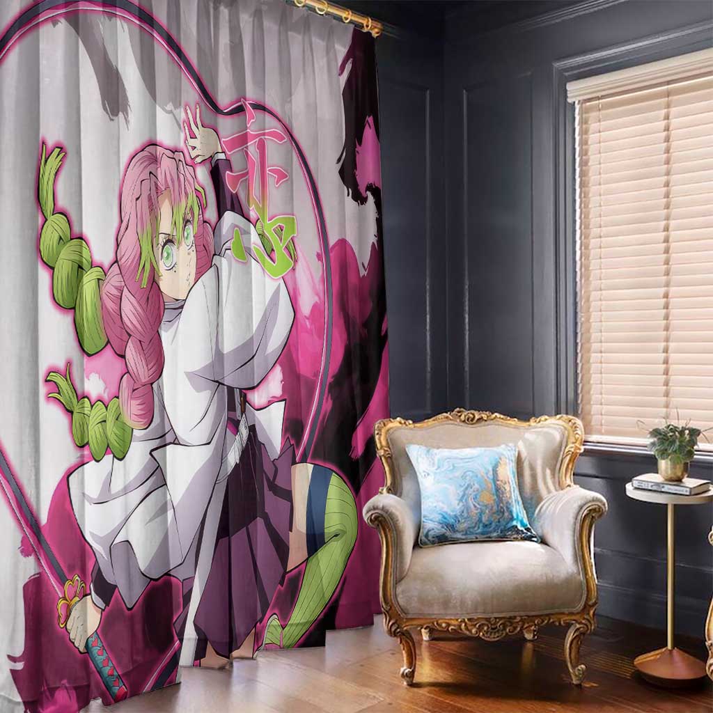 Mitsuri Kanroji - Demon Slayer Window Curtain Anime Style