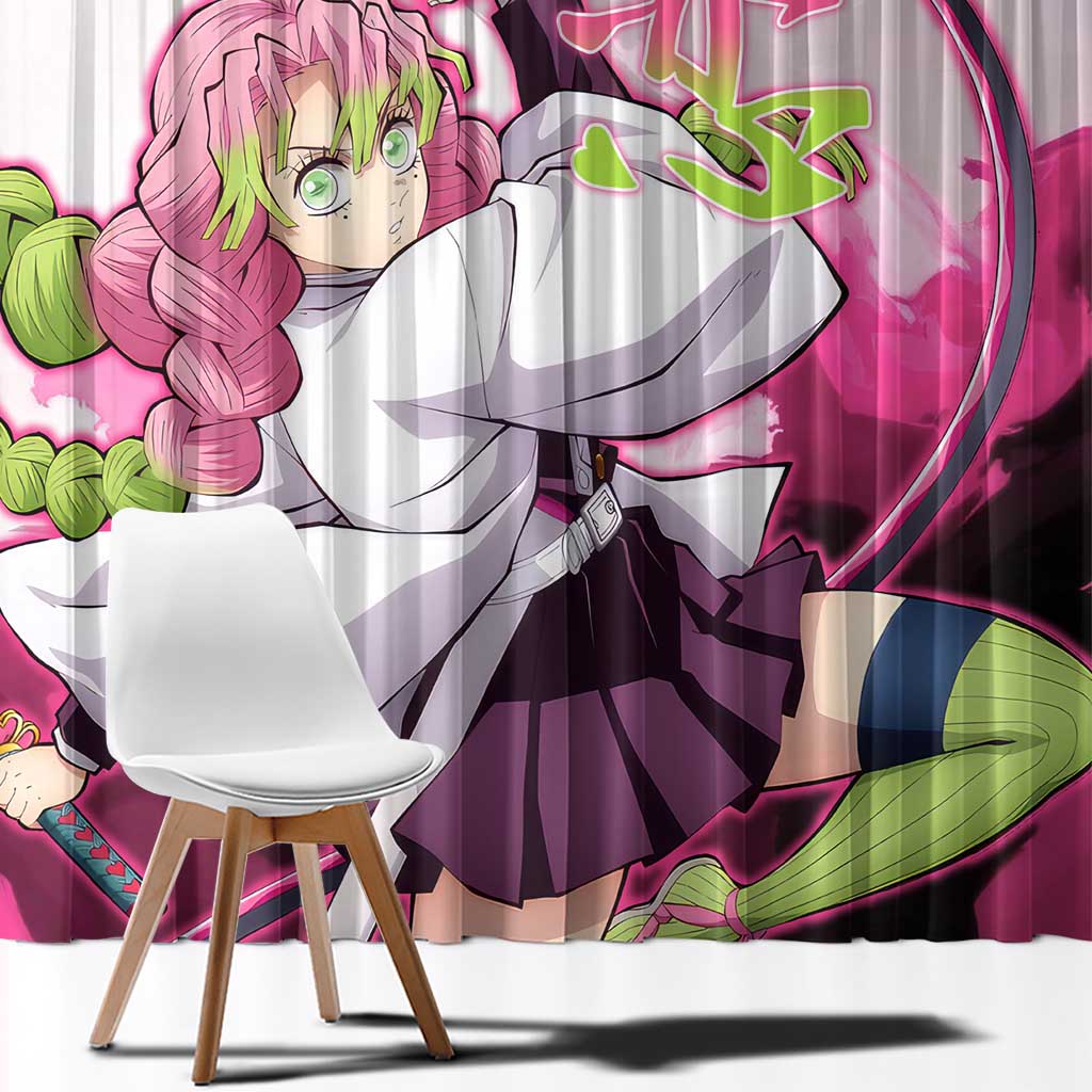 Mitsuri Kanroji - Demon Slayer Window Curtain Anime Style